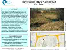 Figure 3. Traver Creek in the vicinity of Dhu Varen Road Fact Sheet: 2007-2009, Huron River Watershed Council.